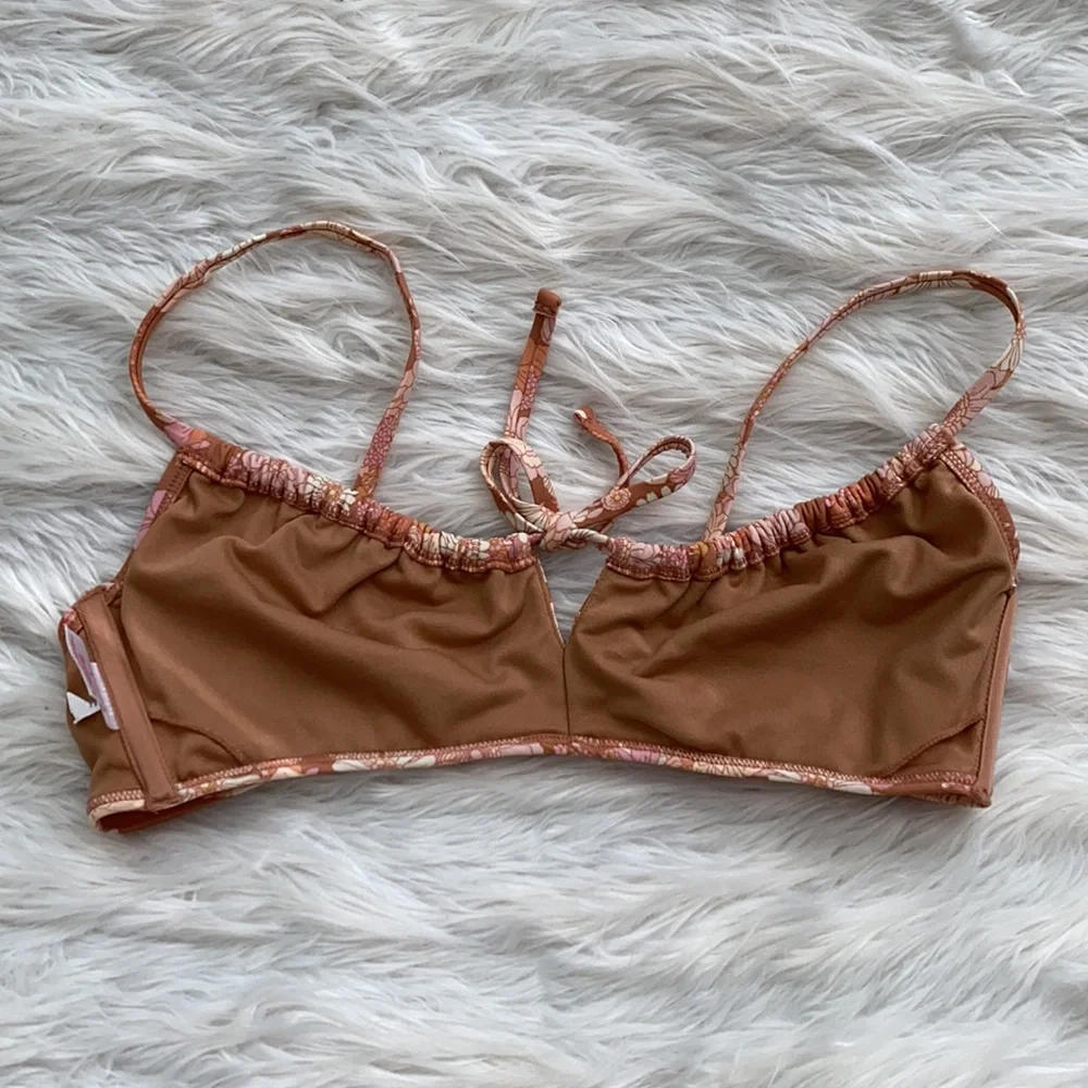 Xhilaration | Front Tie Floral Bikini Top